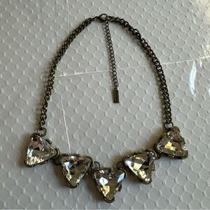 Baublebar 5 Triangle Stone Statement Necklace Vintage Y2K costume jewelry